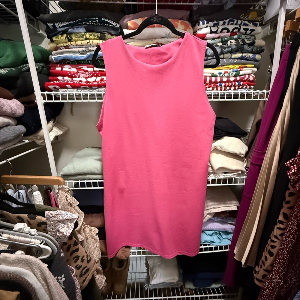 Zara Sleeveless Pink Shift Dress